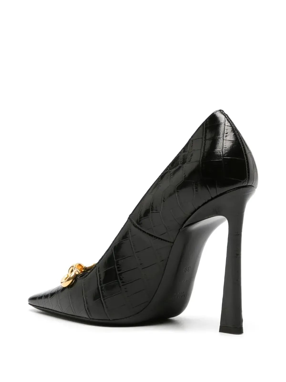 Saint Laurent Silvana 110mm チェーンディテールパンプス - 画像3