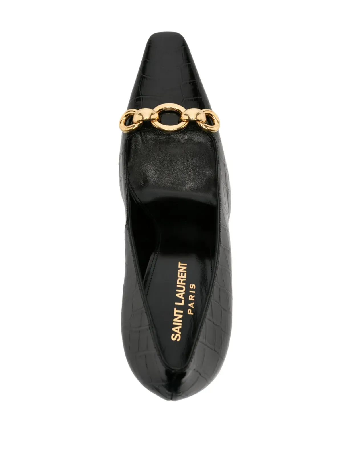Saint Laurent Silvana 110mm チェーンディテールパンプス - 画像4