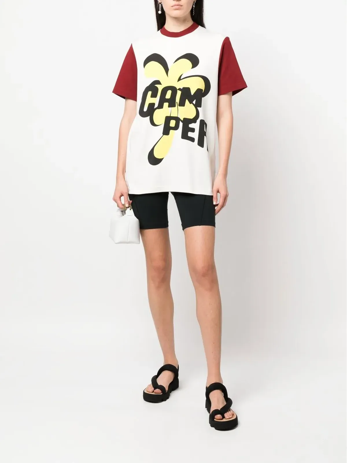 Camper ロゴプリント カラーブロック Tシャツ - 画像3