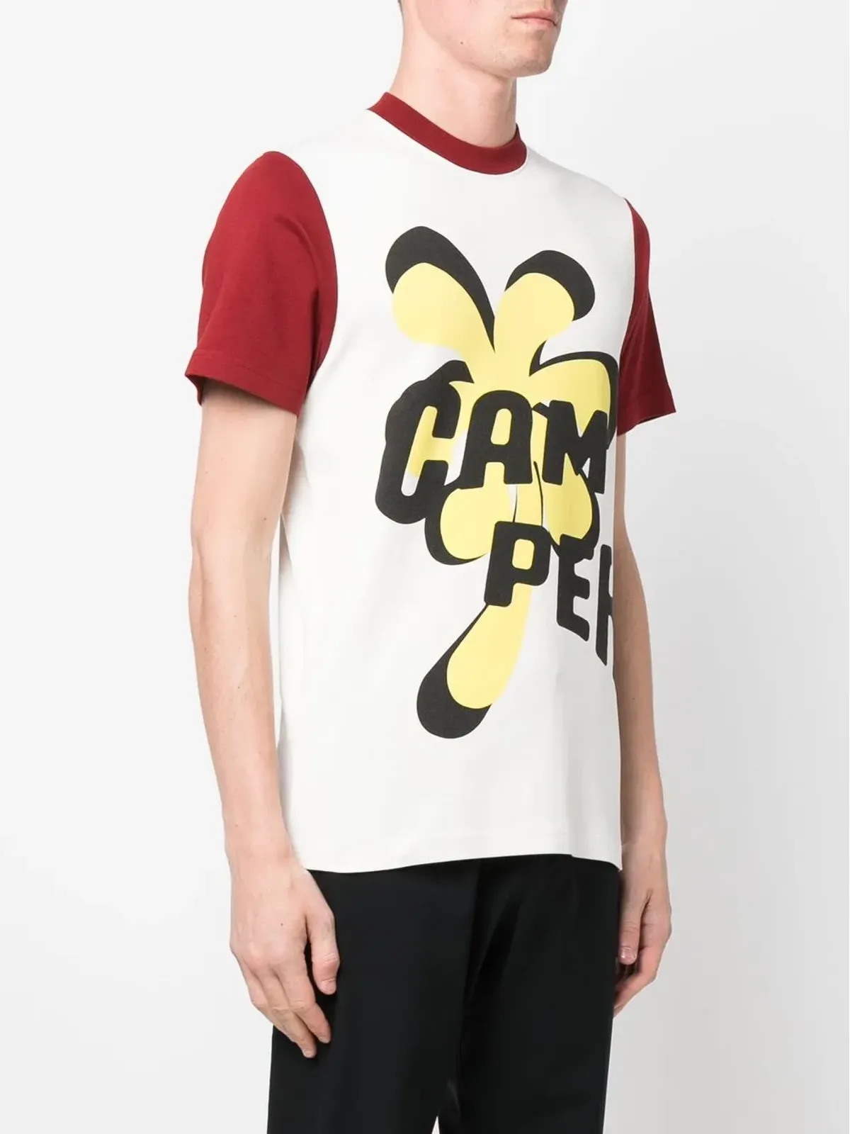 Camper ロゴプリント カラーブロック Tシャツ - 画像4