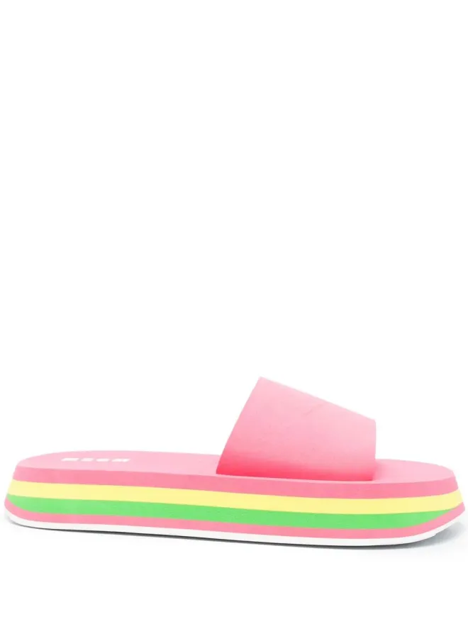 MSGM MSGM レインボーソール オープントゥ サンダル - ピンクの商品画像
