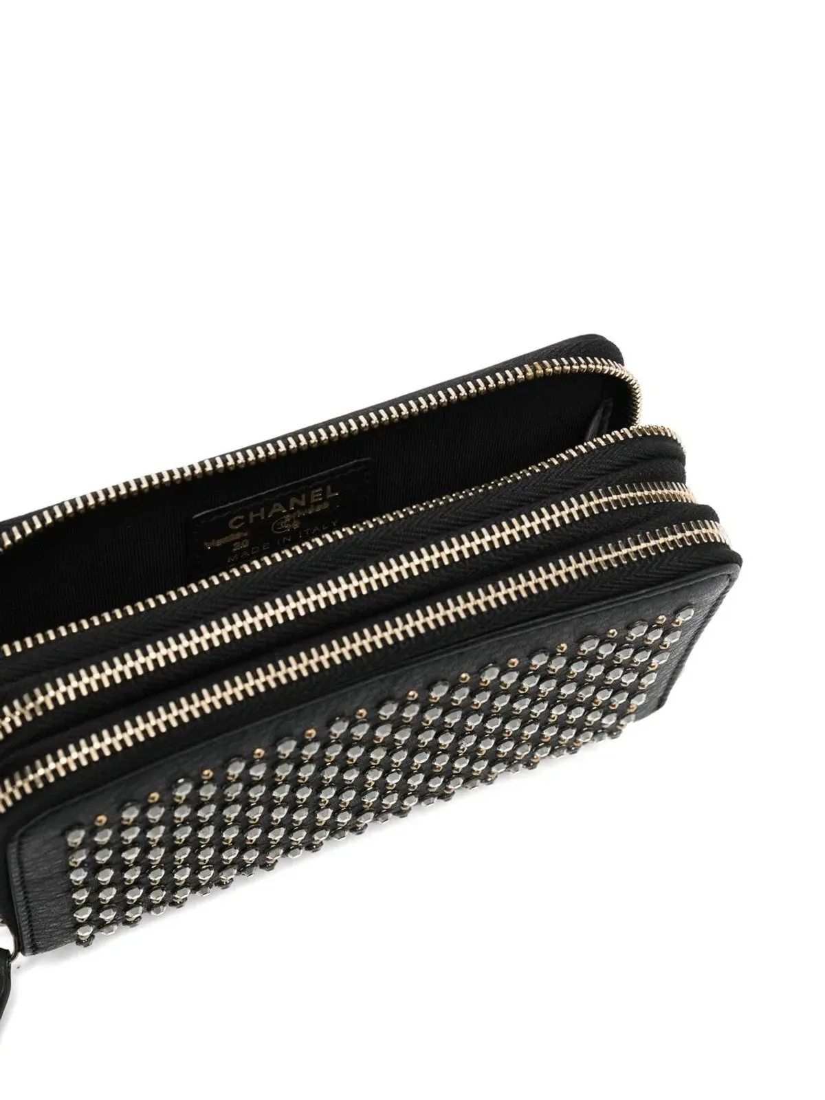 CHANEL Pre-Owned スタッズ付きジップウォレット - 画像3