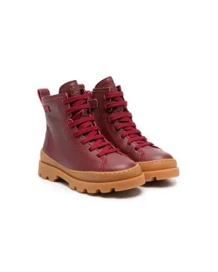 Camper Kids ブルータス レースアップ レザー ブーツ - レッド - サムネイル1