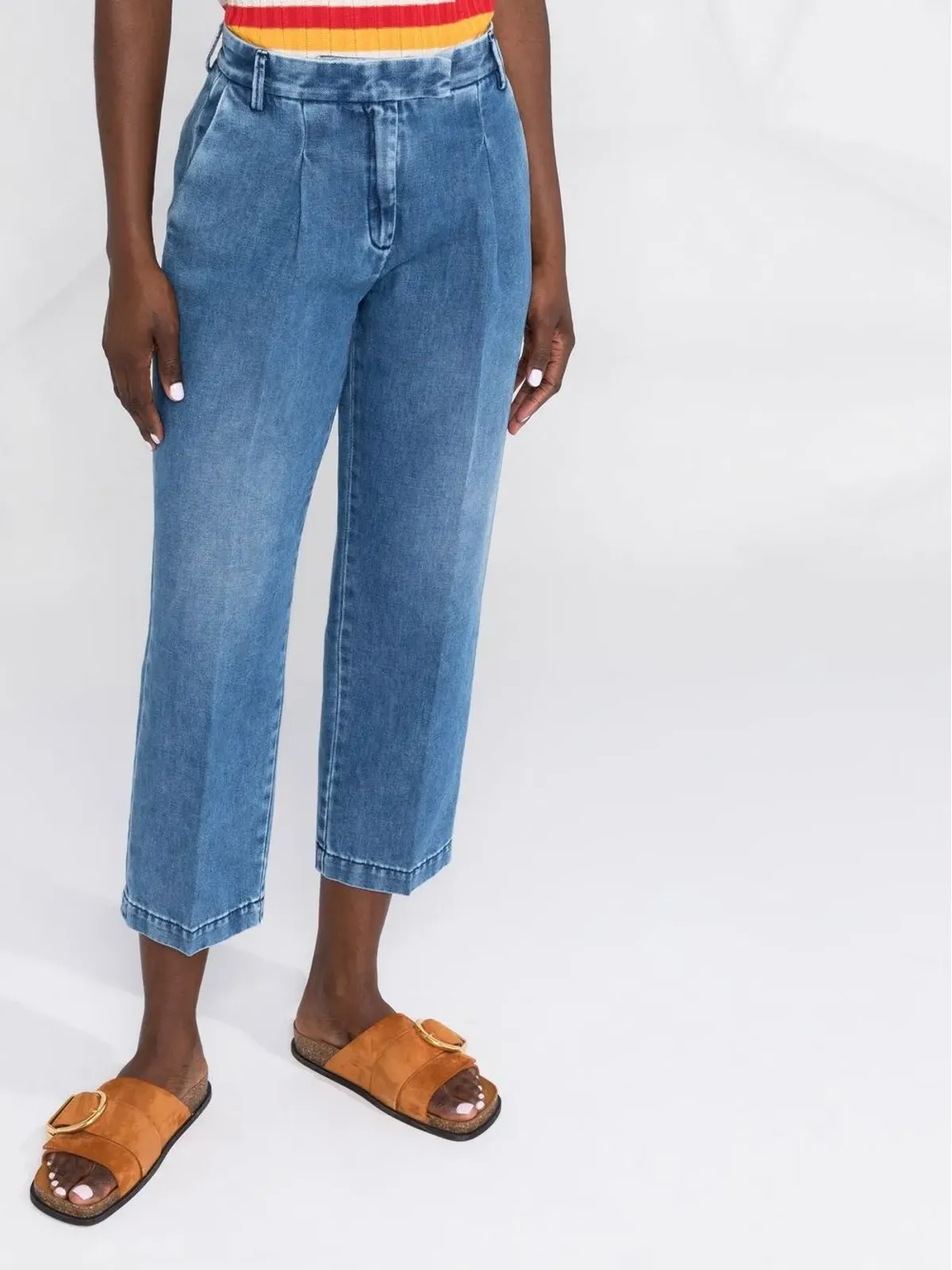 Jacob Cohën ディアン クロップドパンツ ブルー - 画像3