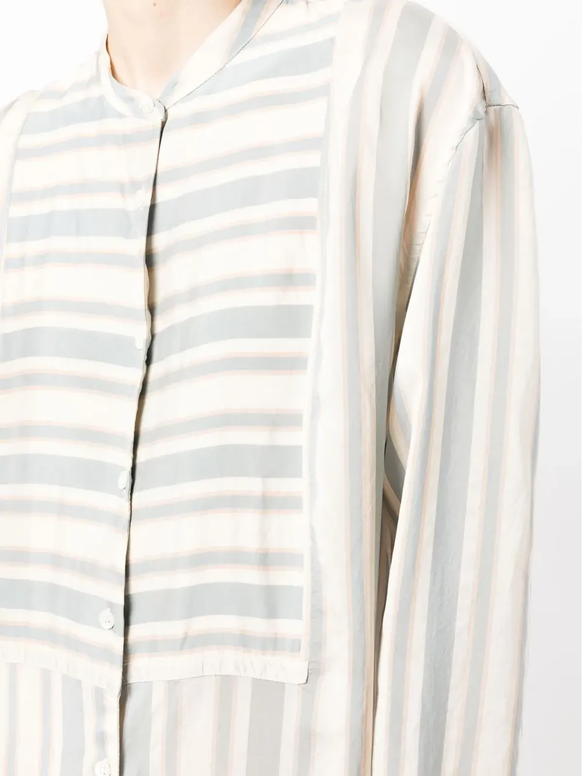 ASPESI stripe-print shirt dress - Blue - 画像5