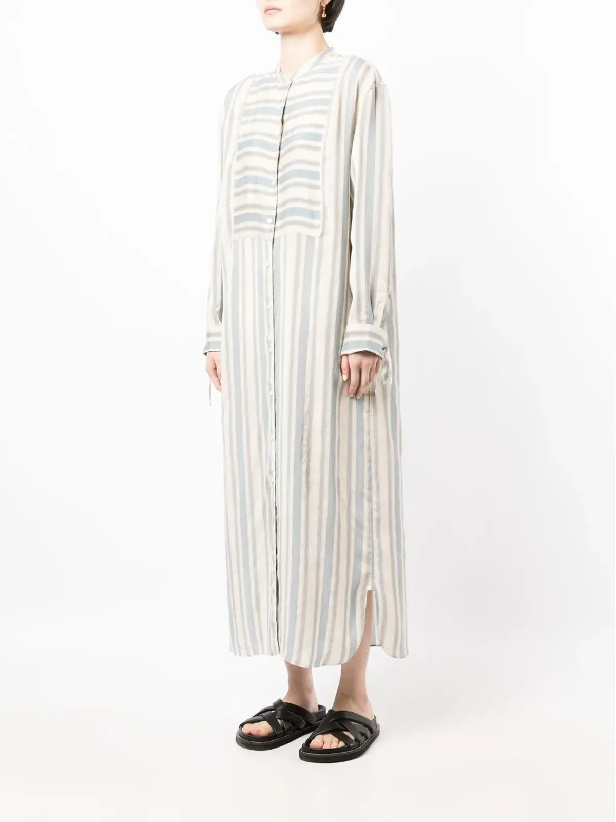 ASPESI stripe-print shirt dress - Blue - 画像3