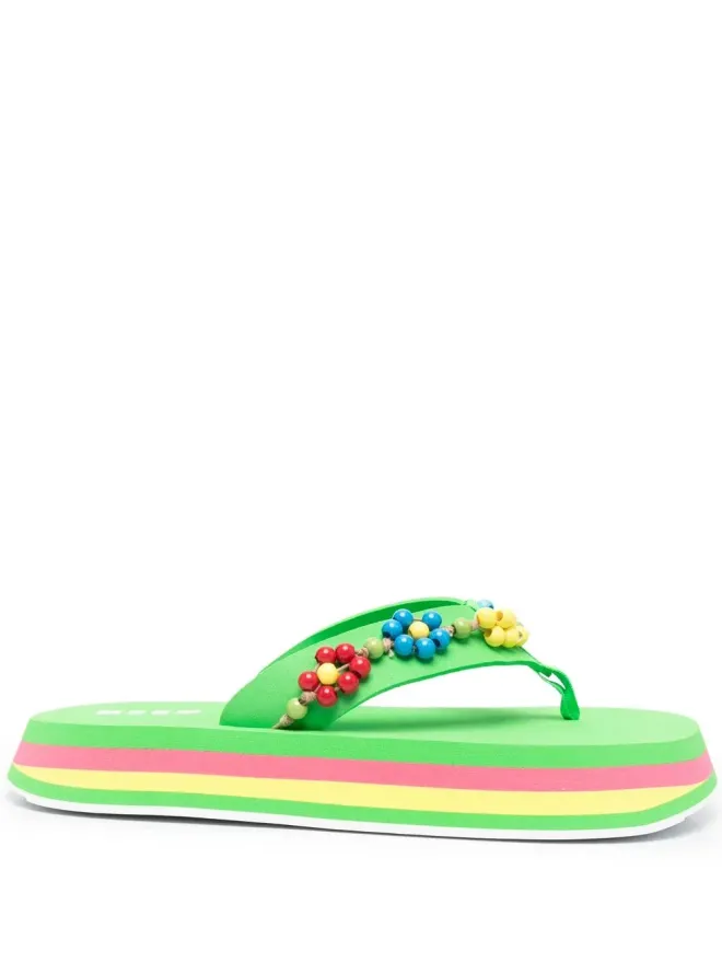 MSGM MSGM ビーズ装飾フリップフロップの商品画像