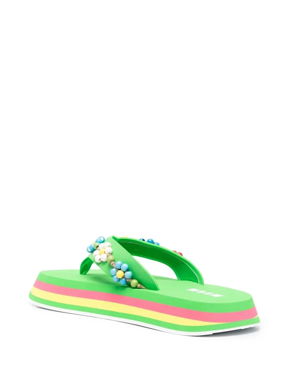 MSGM ビーズ装飾フリップフロップ - 画像3