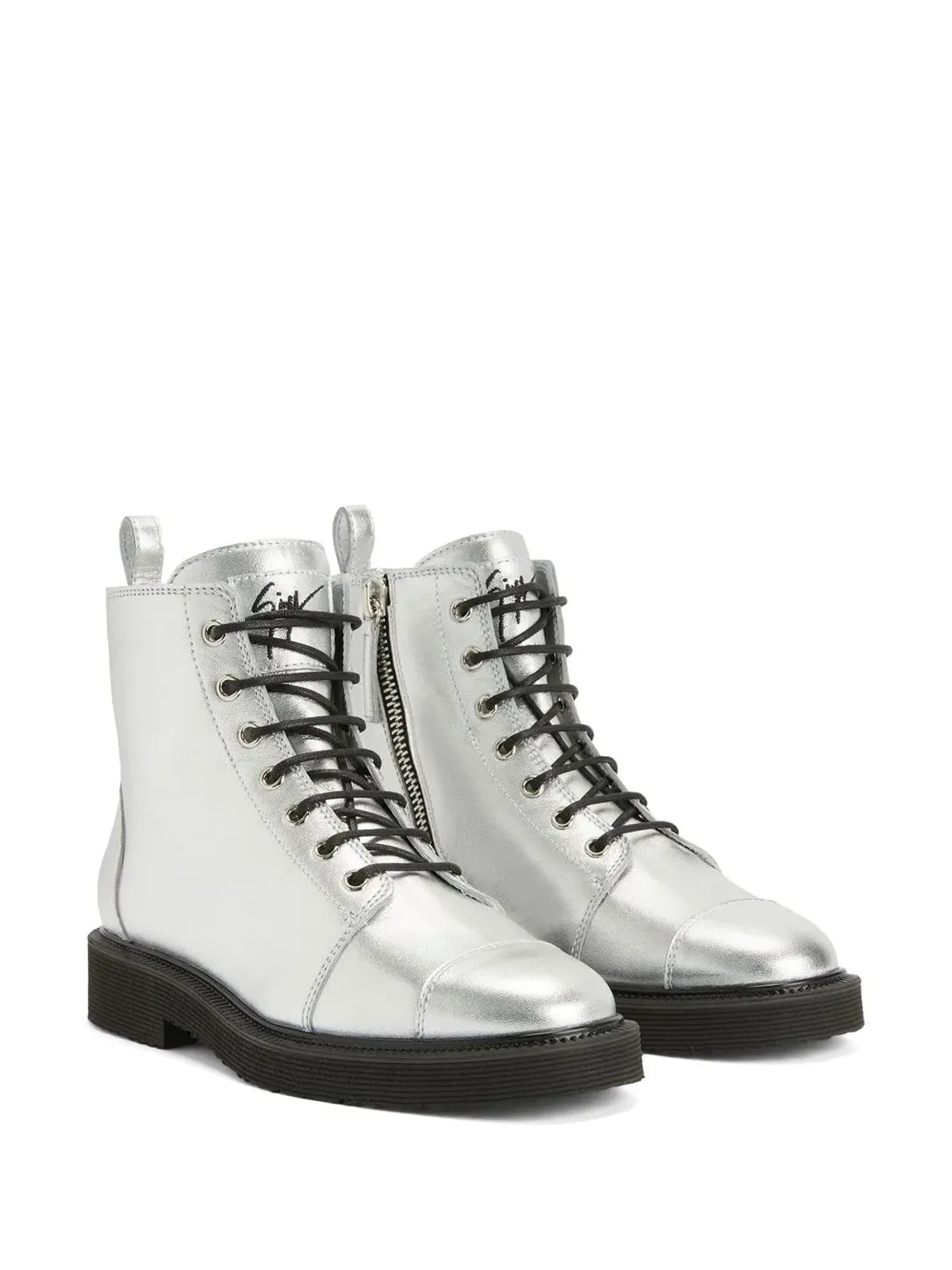 Giuseppe Zanotti Thora レースアップ アンクルブーツ - シルバー - 画像2