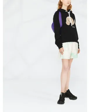 Palm Angels Bearロゴモチーフ クロップドフーディ ブラック - サムネイル2