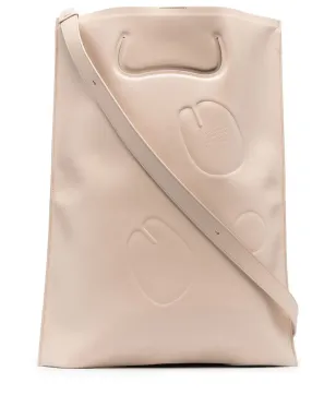 Maison Margiela Tabi flat leather tote bag - Neutrals - サムネイル1
