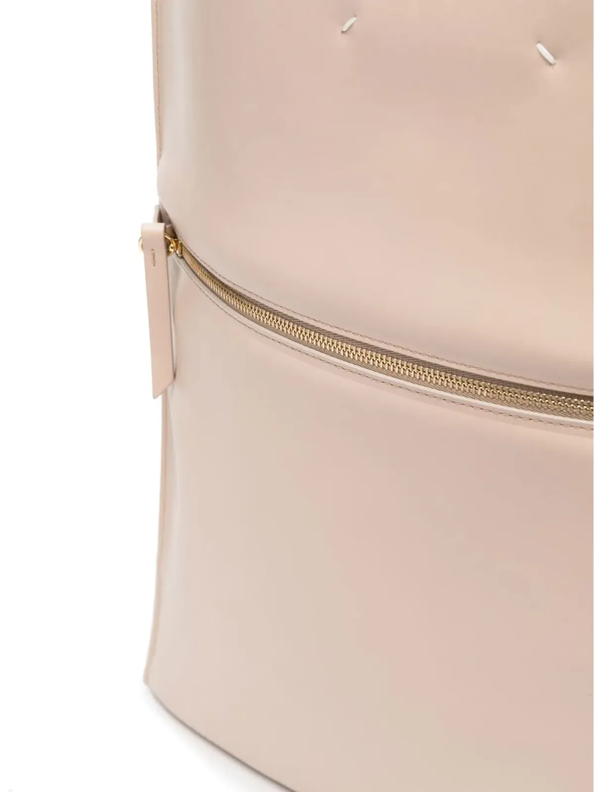 Maison Margiela Tabi flat leather tote bag - Neutrals - 画像4