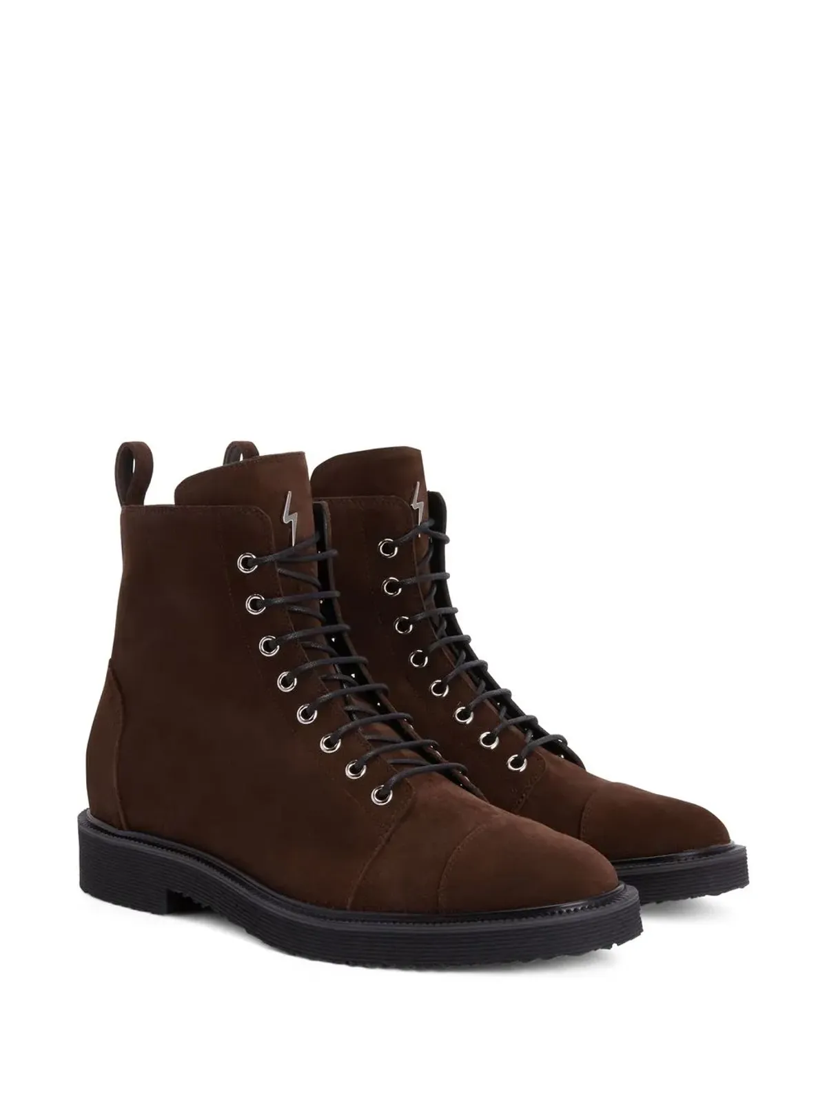 Giuseppe Zanotti Chris Low レースアップ スエード アンクルブーツ - ブラウン - 画像2