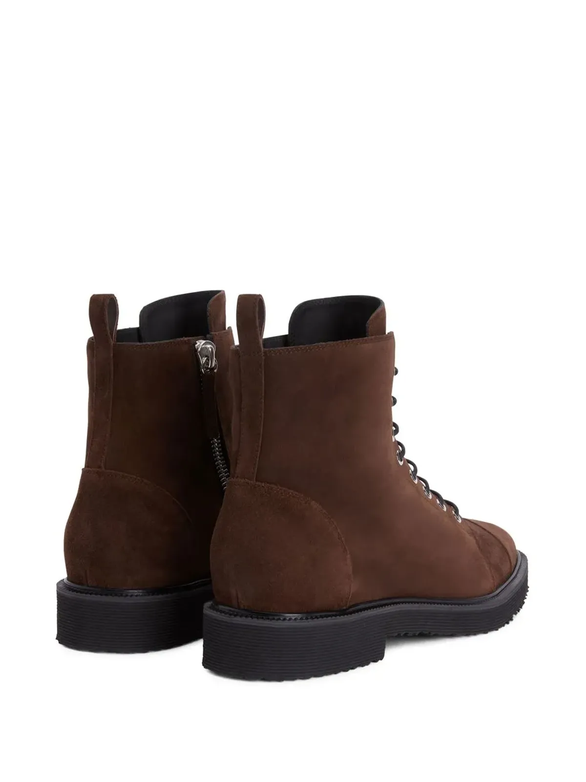 Giuseppe Zanotti Chris Low レースアップ スエード アンクルブーツ - ブラウン - 画像3