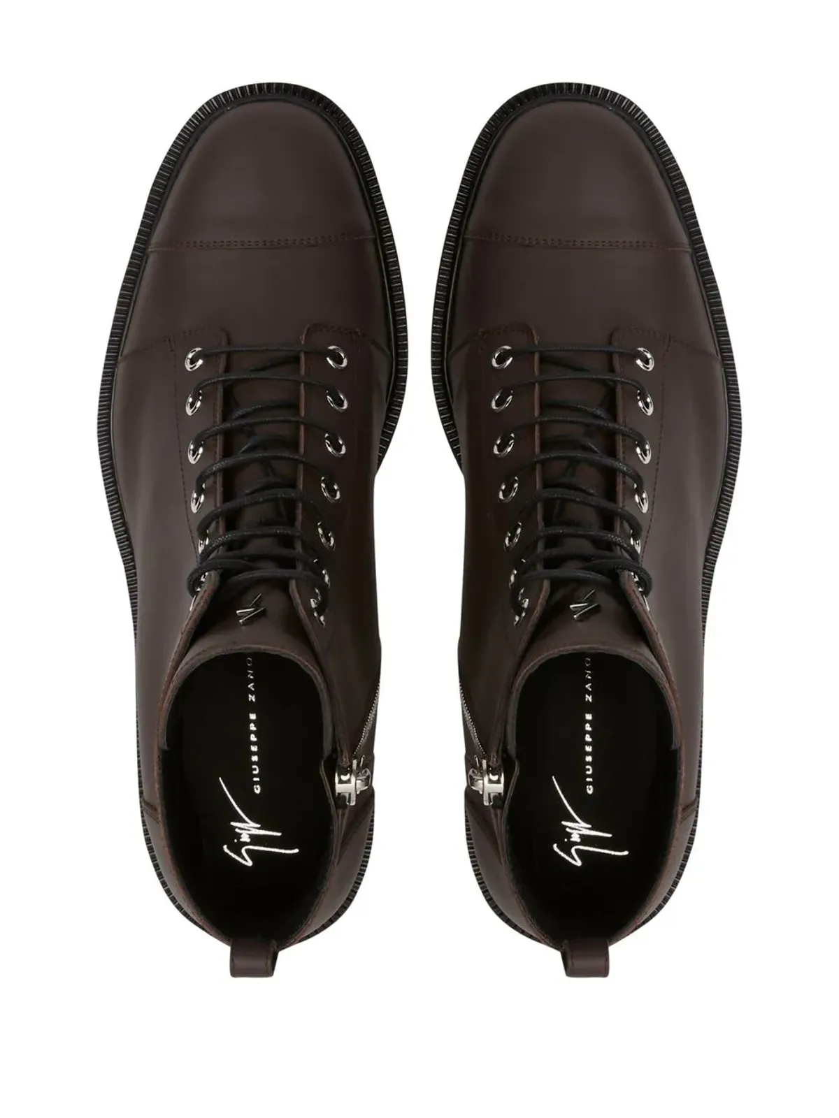 Giuseppe Zanotti Chris Leather Boots - Brown - 画像4