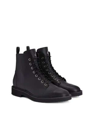 Giuseppe Zanotti クリス・ロー レースアップ レザーブーツ - ブラック - サムネイル2