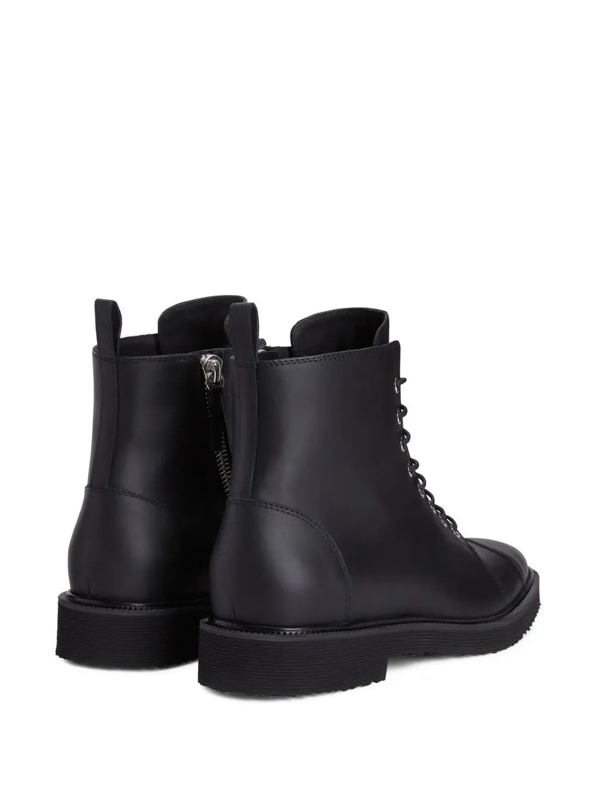 Giuseppe Zanotti クリス・ロー レースアップ レザーブーツ - ブラック - 画像3