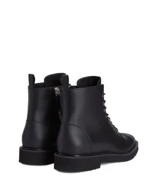 Giuseppe Zanotti クリス・ロー レースアップ レザーブーツ - ブラック - サムネイル3