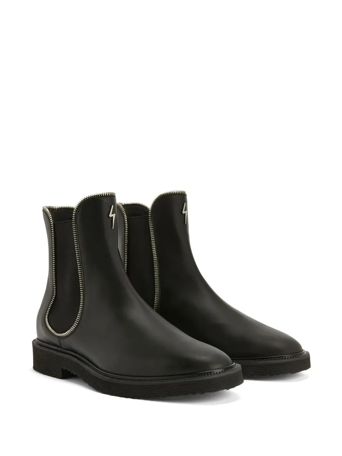Giuseppe Zanotti Jaky レザー チェルシーブーツ - ブラック - 画像2