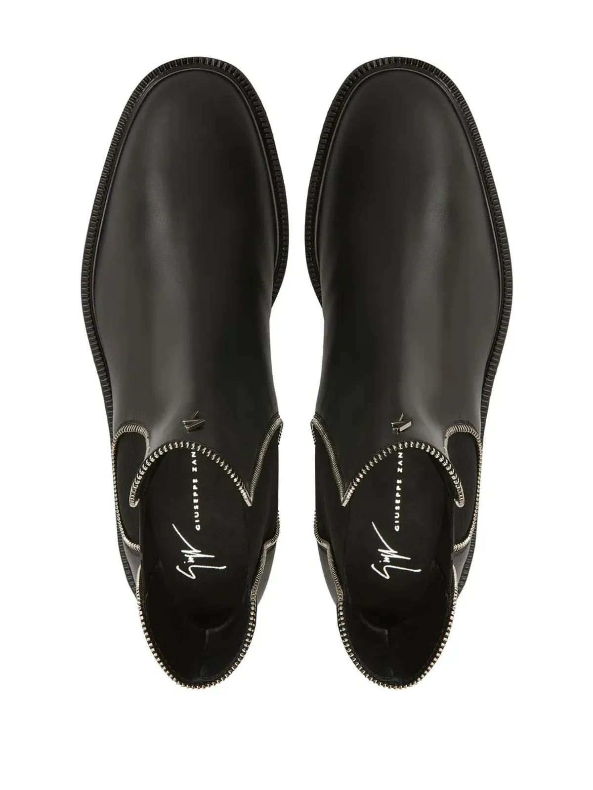 Giuseppe Zanotti Jaky レザー チェルシーブーツ - ブラック - 画像4
