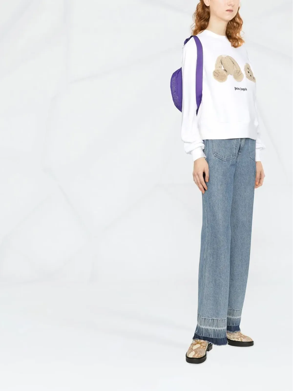 Palm Angels テディベア柄プリント スウェットシャツ - 画像2