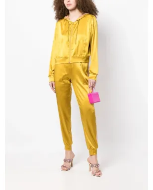 Carine Gilson テーパードシルクパンツ - イエロー - サムネイル2