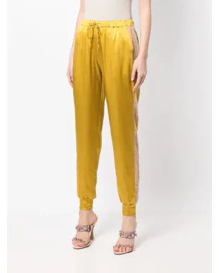Carine Gilson テーパードシルクパンツ - イエロー - サムネイル3