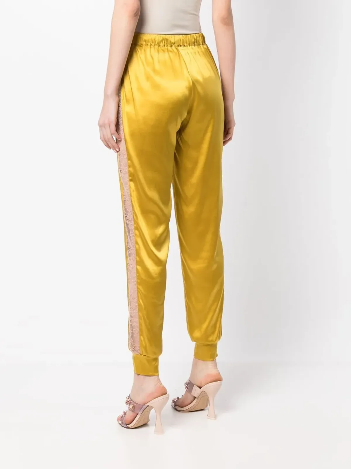 Carine Gilson テーパードシルクパンツ - イエロー - 画像4