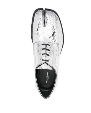Maison Margiela タビ ミラーエフェクト レースアップ ブローグス（シルバー） - サムネイル4