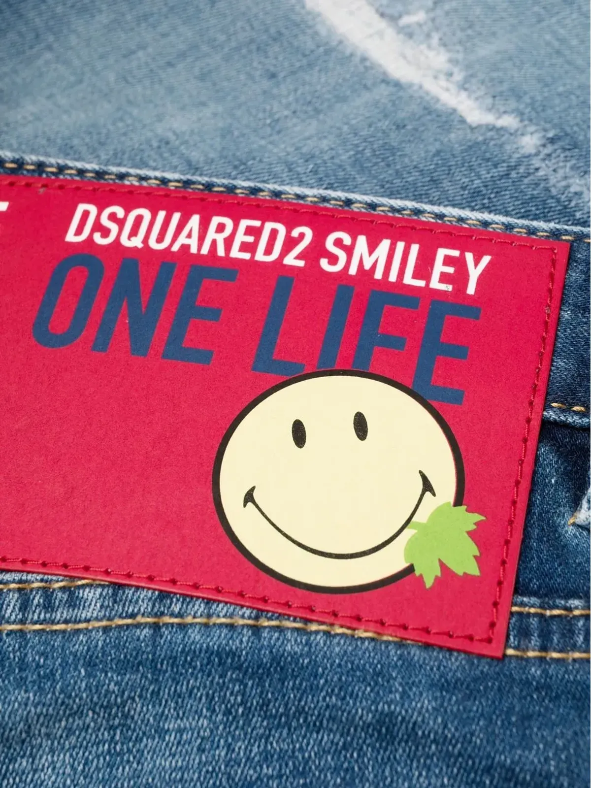 DSQUARED2 スマイリーボストン ストレートジーンズ - 画像5
