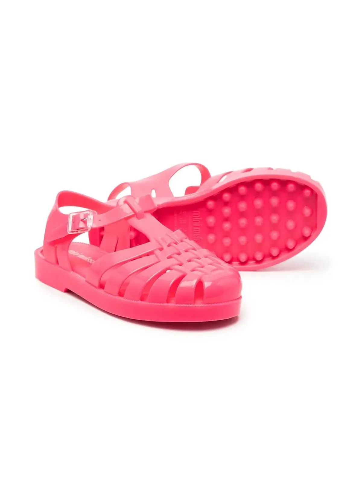 Mini Melissa つま先が覆われたアンクルバックル付きサンダル - 画像2