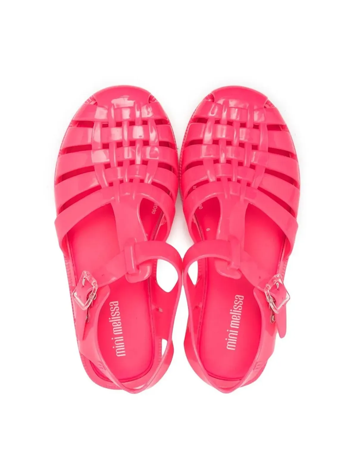 Mini Melissa つま先が覆われたアンクルバックル付きサンダル - 画像3
