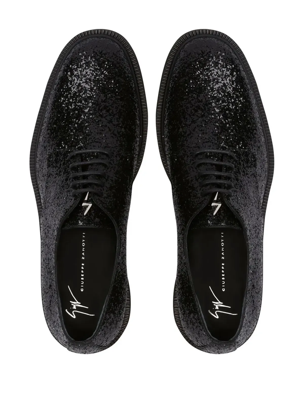 Giuseppe Zanotti エリオット グリッター装飾 ダービーシューズ - 画像4