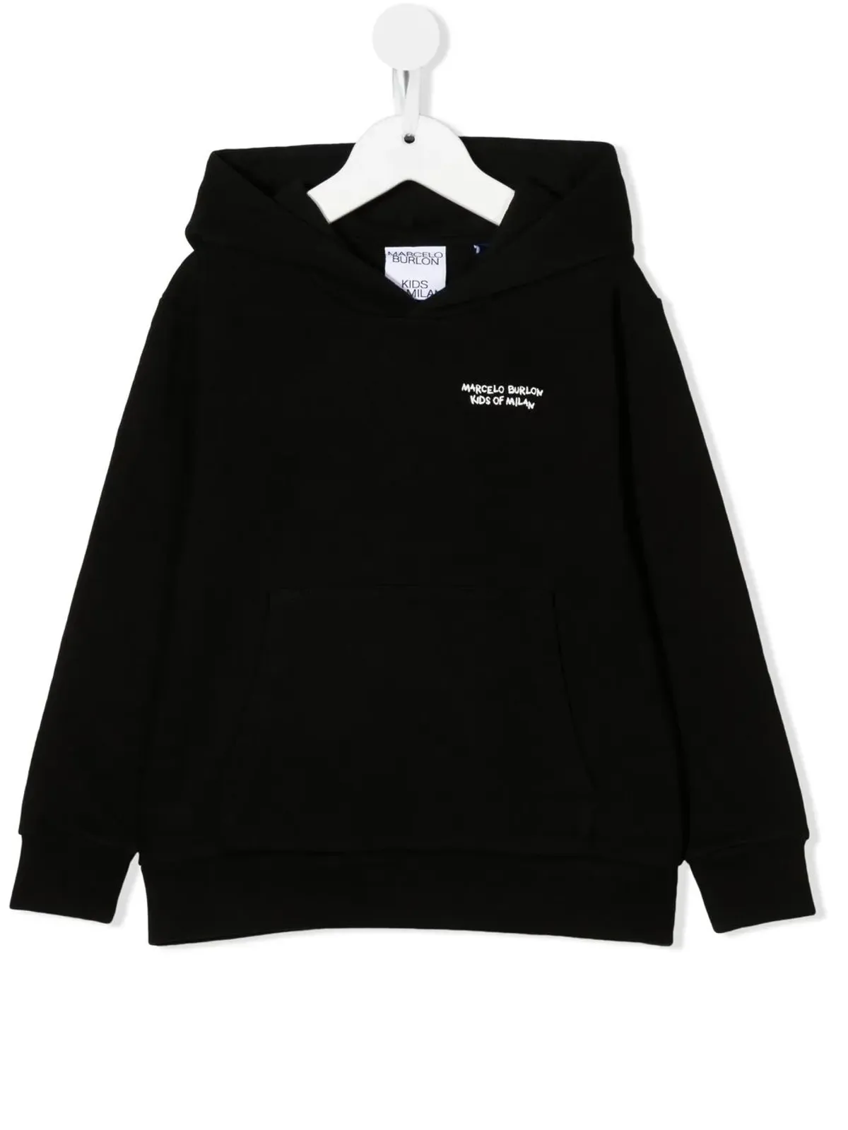 COUNTY OF MILAN KIDS Tempera Cross ロゴプリント フーディ - 画像1