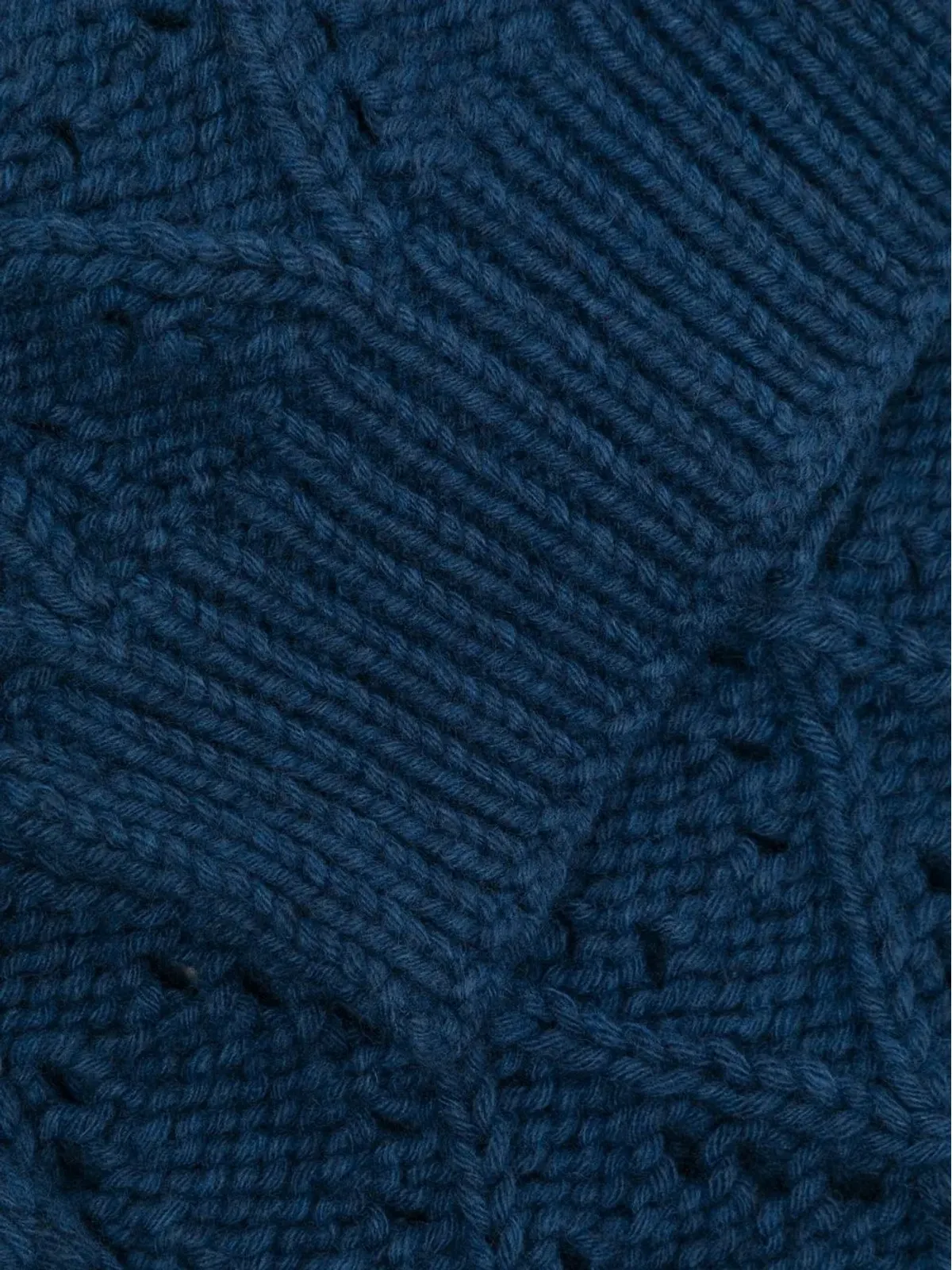 Pringle of Scotland ダイヤモンドアイレットステッチ ウールスカーフ - 画像3