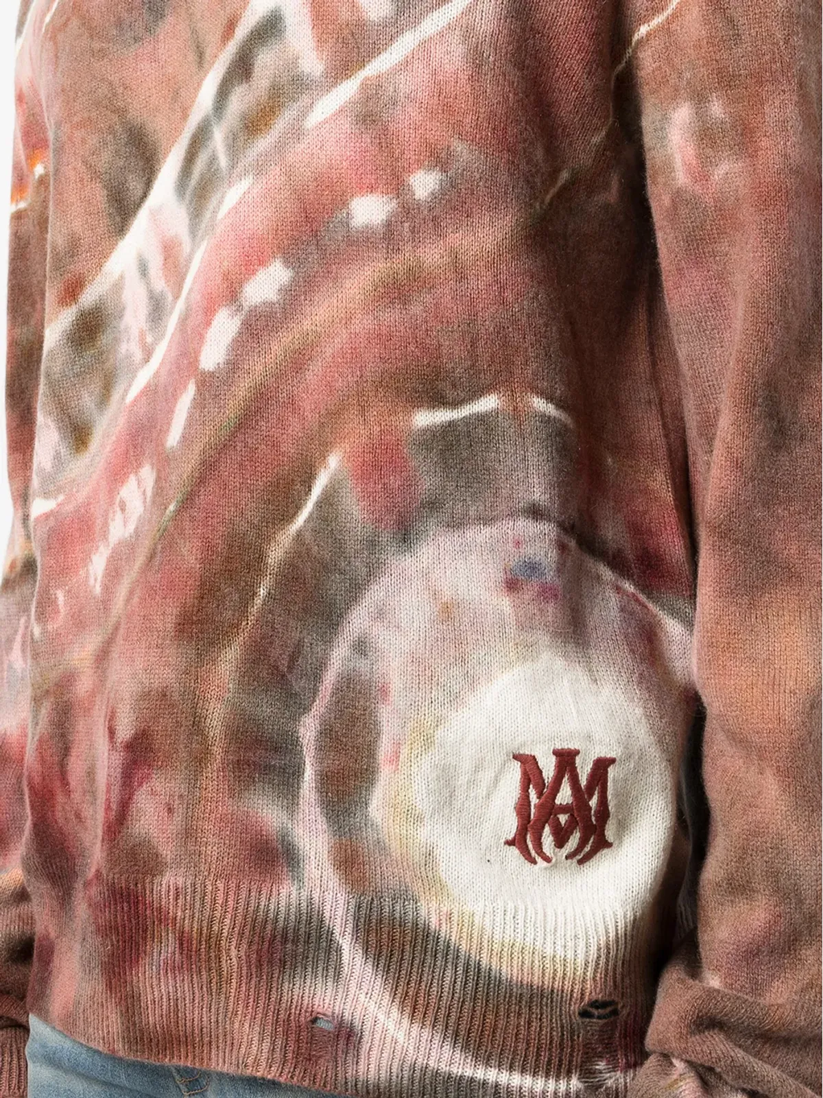AMIRI M.A タイダイ柄カシミヤセーター - レッド - 画像5