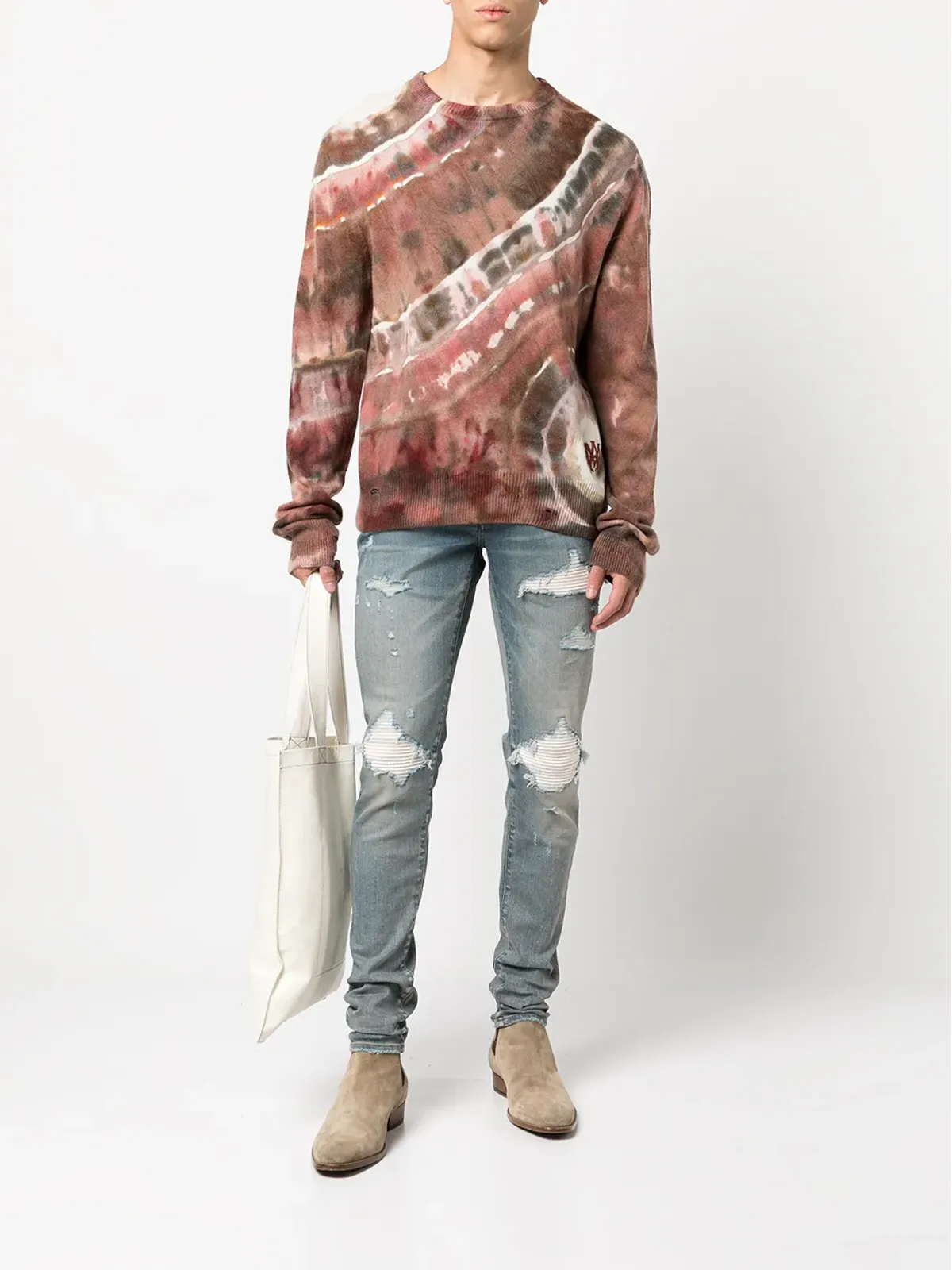 AMIRI M.A タイダイ柄カシミヤセーター - レッド - 画像2