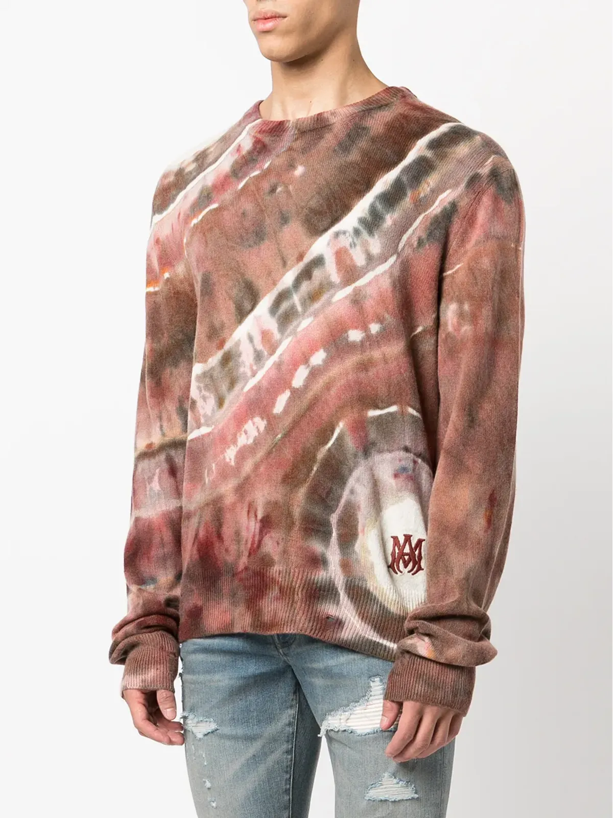 AMIRI M.A タイダイ柄カシミヤセーター - レッド - 画像3