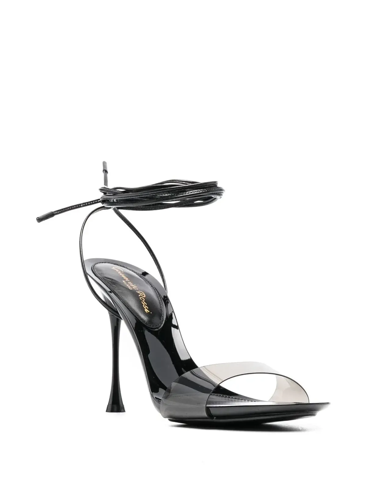 Gianvito Rossi スパイス 100mm 結び紐サンダル - ブラック - 画像2