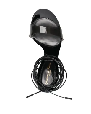 Gianvito Rossi スパイス 100mm 結び紐サンダル - ブラック - サムネイル4