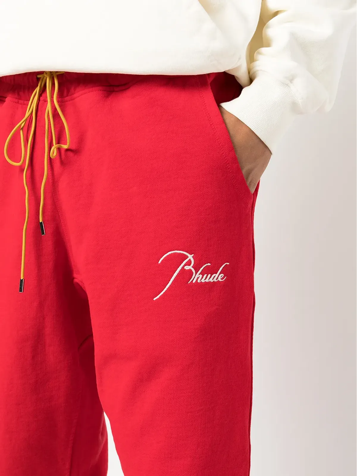 RHUDE 刺繍ロゴ テーパードジョガーズ - 画像5