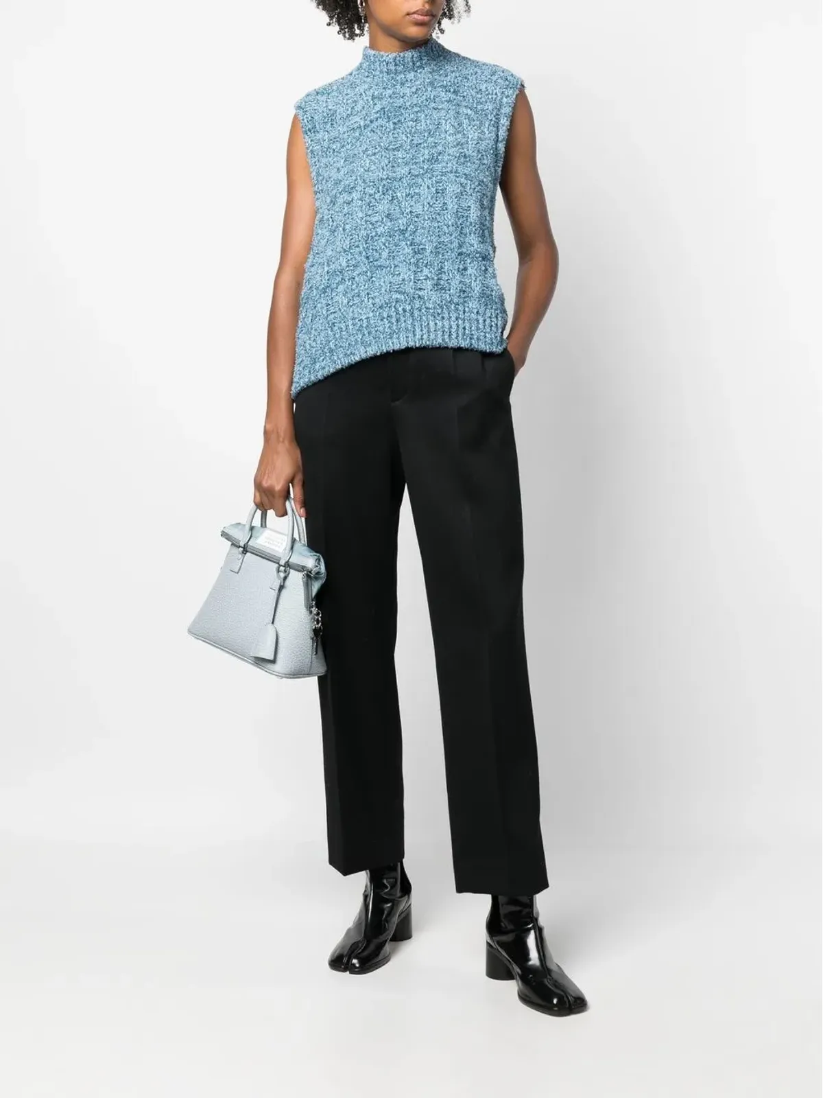 Maison Margiela ブークレ編みベスト - 画像3