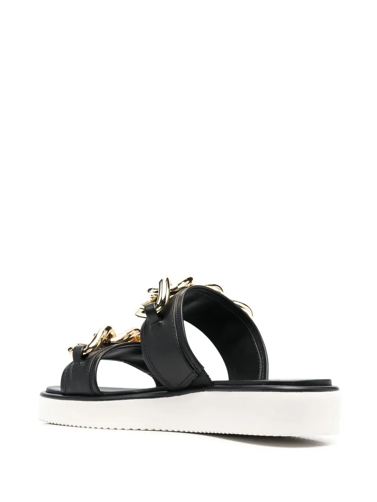 Michael Michael Kors Scarlett チェーンリンクレザーサンダル - 画像3