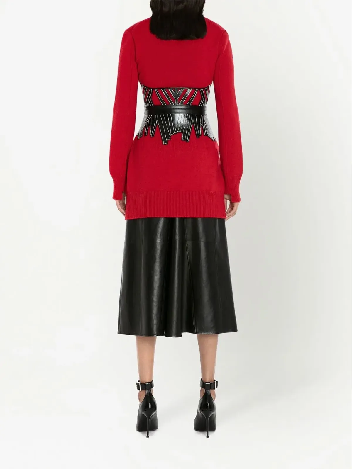 Alexander McQueen ニットチュニックジャンパー - レッド - 画像4