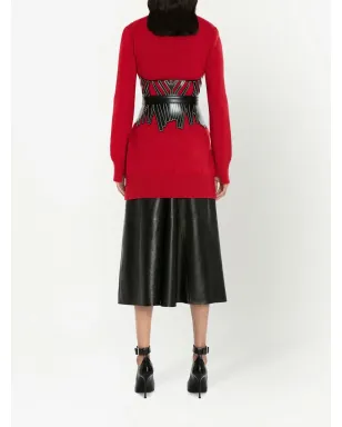 Alexander McQueen ニットチュニックジャンパー - レッド - サムネイル4