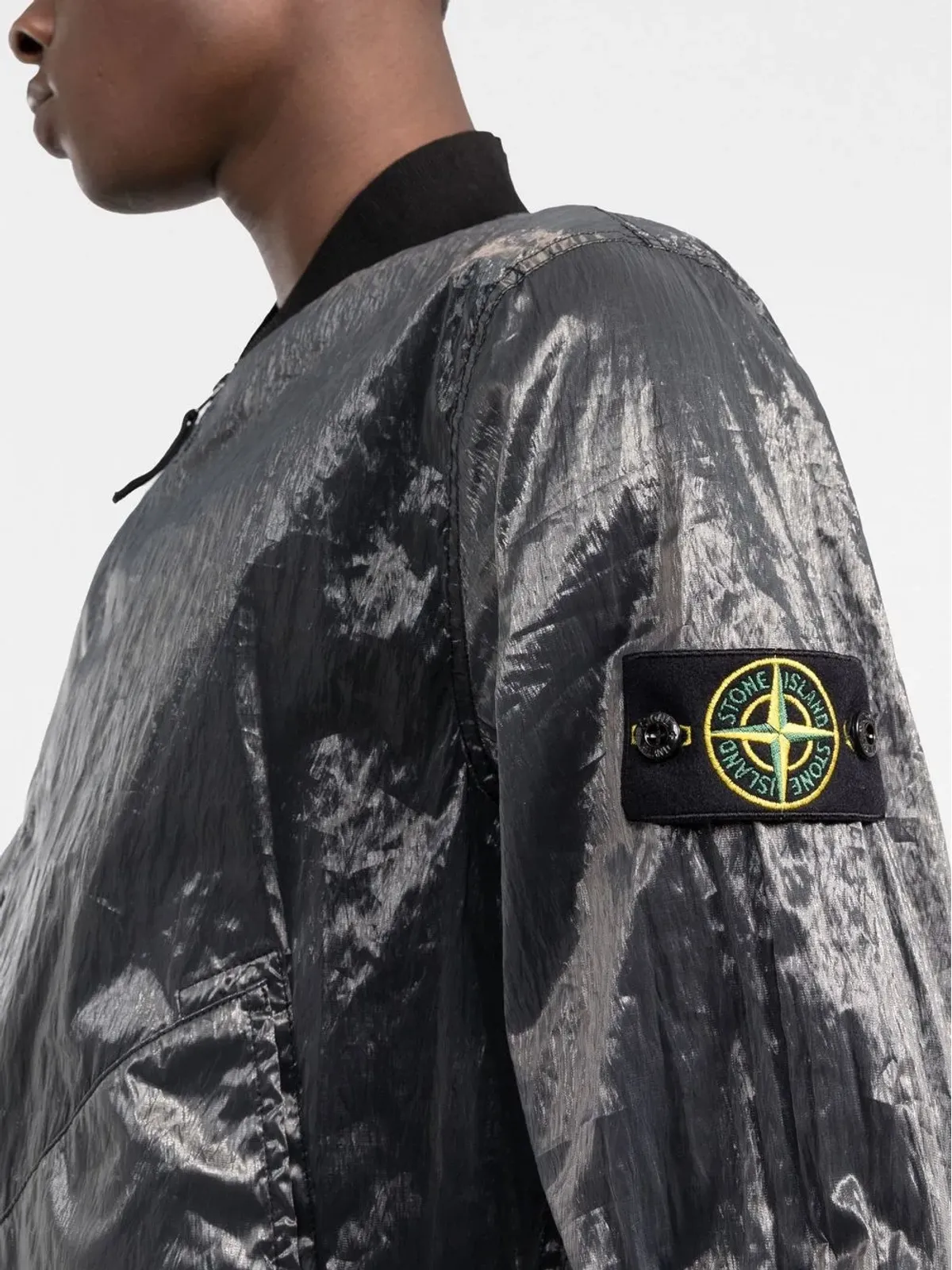 Stone Island ロゴパッチ ボンバージャケット - 画像5