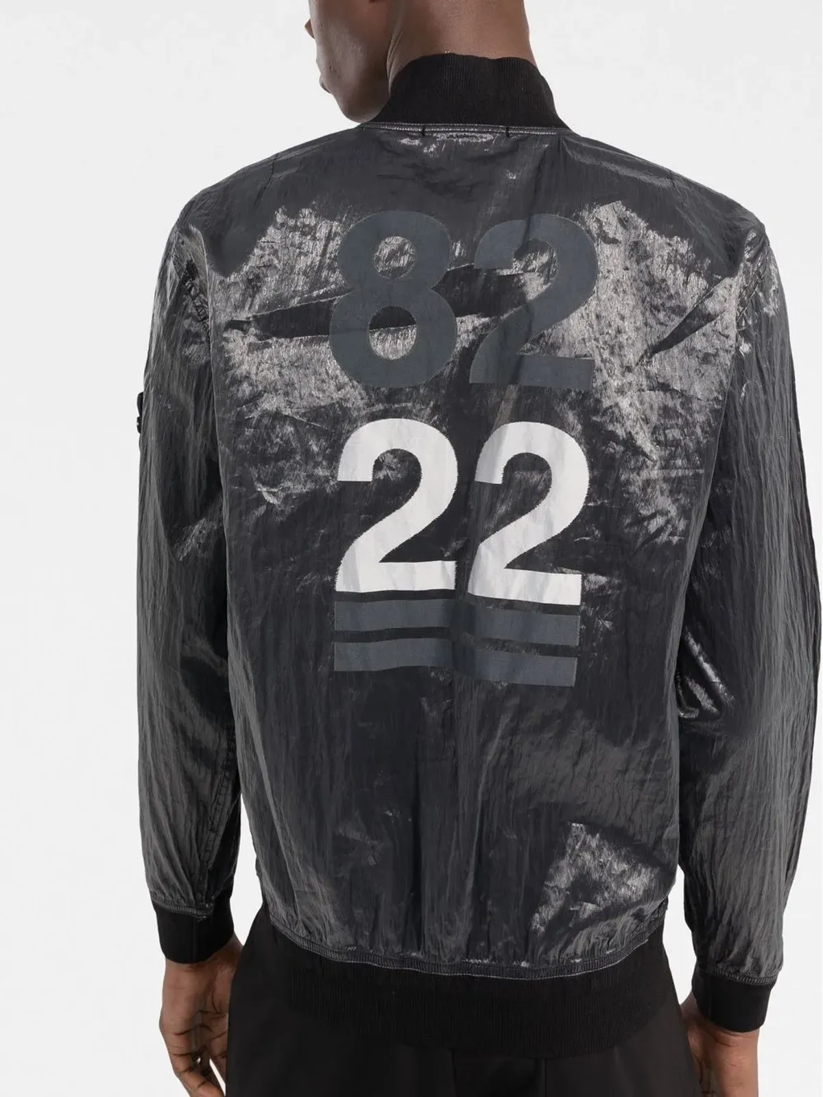 Stone Island ロゴパッチ ボンバージャケット - 画像3