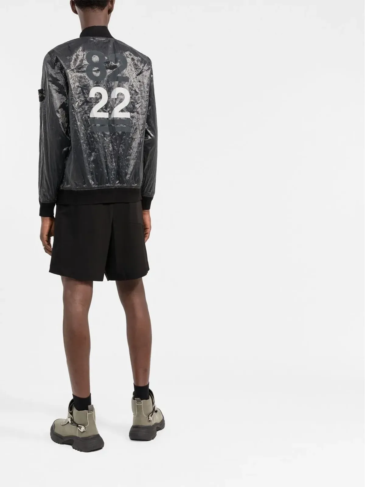 Stone Island ロゴパッチ ボンバージャケット - 画像4