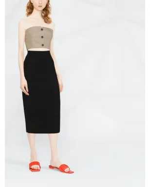 Victoria Beckham ニットミディペンシルスカート - サムネイル2
