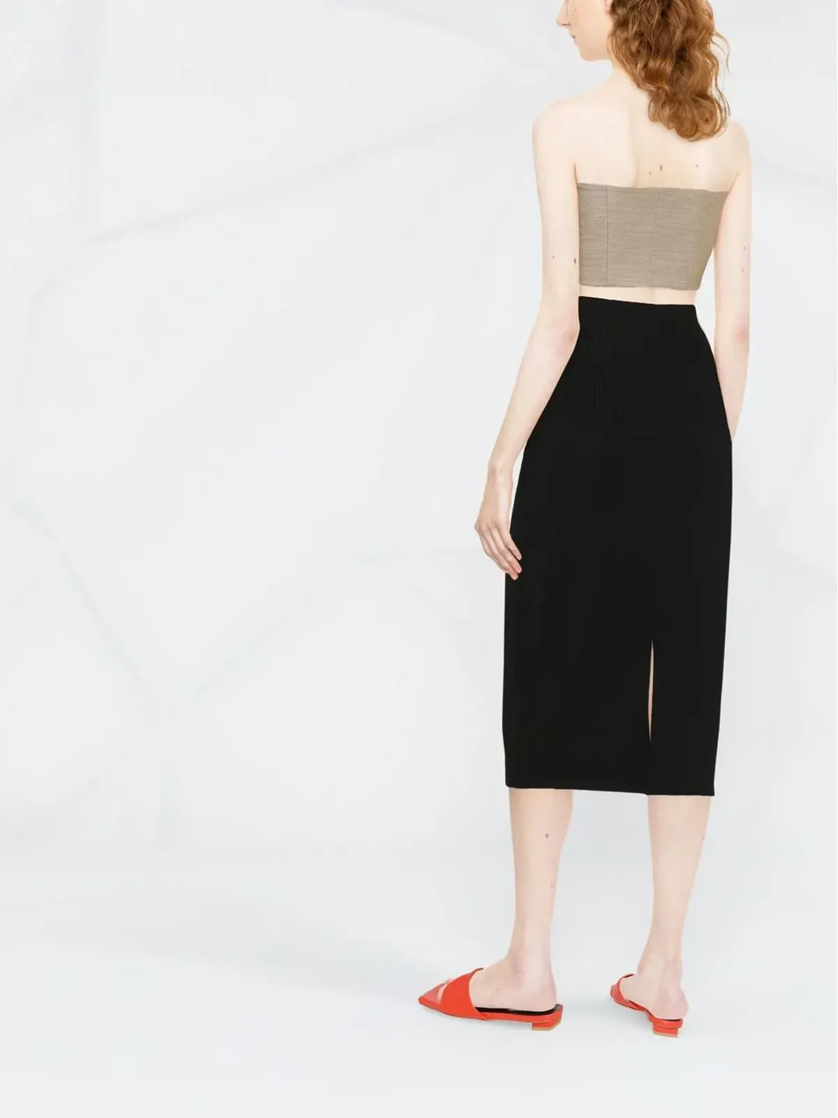 Victoria Beckham ニットミディペンシルスカート - 画像3